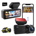 4K UHD Front and 1080P Rear Dash Cam with Built in WiFi and App 170 Degree Wide Angle Super Night Vision Parking Mode Loop Recording G Sensor for Cars
