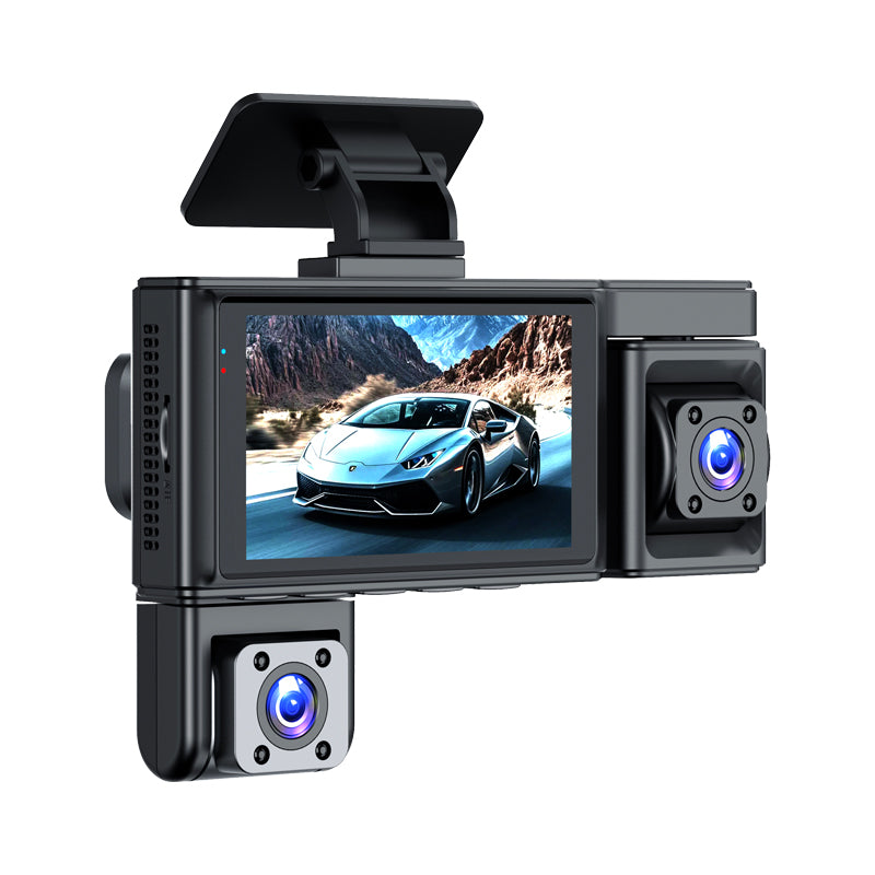 Dashboard Camera 1080P Full HD 4 Lenses with Starlight Night Vision and Direct Smartphone Connection, 0 Latency Streaming for 24-Hour Parking Surveillance and Automatic Loop Recording Video Security Storage