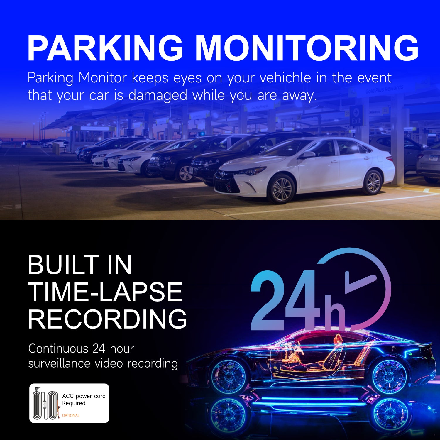 Professional 4K Quad Channel Dash Camera Built in WiFi and GPS Super Night Vision with STARVIS 2 Loop Recording G Sensor Collision Detection and Parking Surveillance Guard Your Car Day and Night