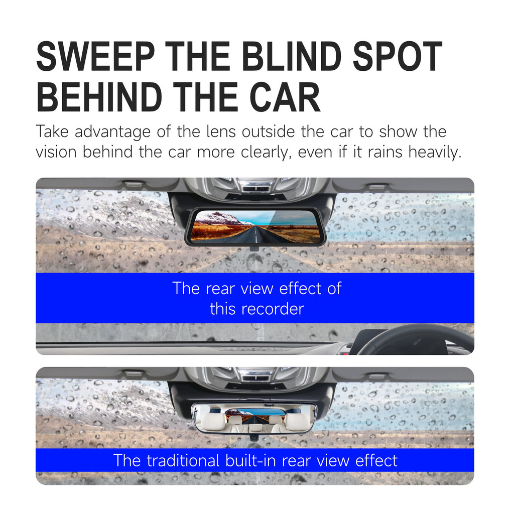 4K Dual Dash Cam Front and Rear Touch Screen with App WiFi Super Night Vision Parking Mode Monitor Loop Recording Time Lapse for Car Truck SUV Waterproof Camera