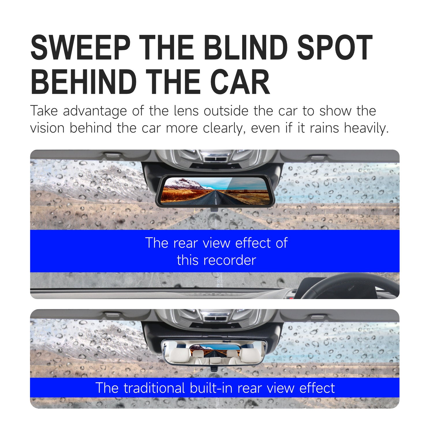 4K Dual Dash Cam Front and Rear Touch Screen with App WiFi Super Night Vision Parking Mode Monitor Loop Recording Time Lapse for Car Truck SUV Waterproof Camera